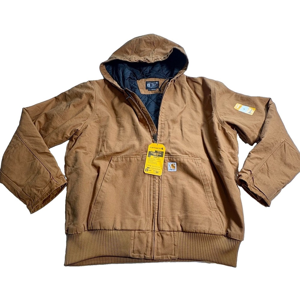 Carhartt Jacket Men's XL J130 Mens Size Brown NWT Lined Canvas